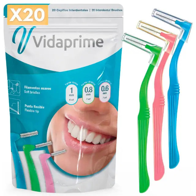 Cepillos Interdentales Extrafinos Mango Antideslizante | Pack 20 Ortoprime - 1