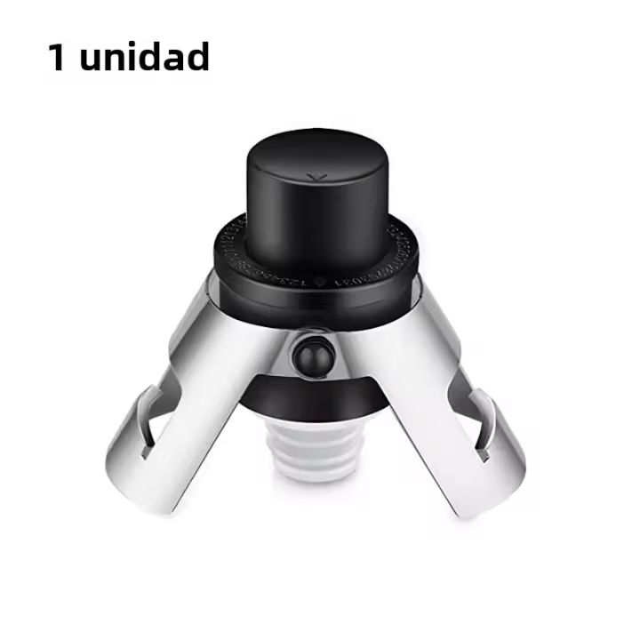 Tapa De Vino De Acero Inoxidable Para Champagne Recipiente Aislador De Bebida Tapa De Botella De Champagne Reutilizable Eco-amigable - 1