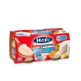 HERO BABY PETIT DE QUESO FRESCO Y FRUTAS VARIADAS 2 TARROS 80 G - 1