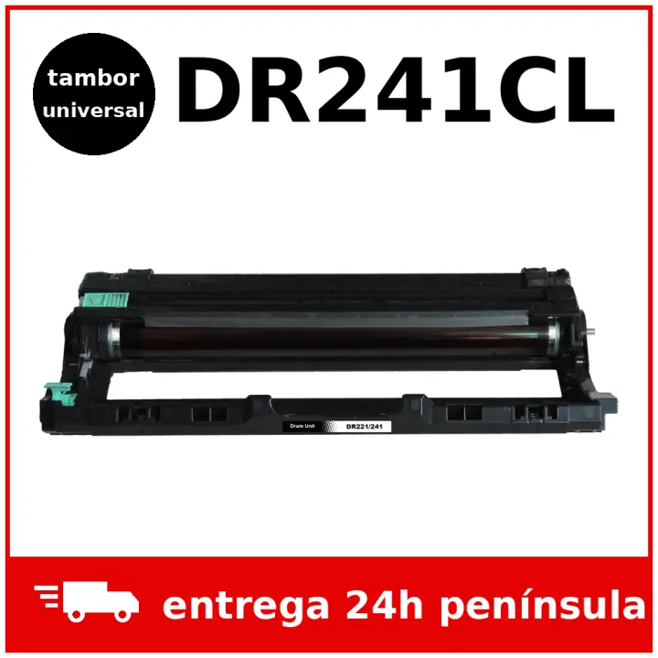 Tambor Compatible Brother DR-241CL Universal 15.000 páginas (1 unidad, sirve para negro cian magenta o amarillo) – HL-3140CW HL-3150CDW HL-3170CDW DCP-9015CDW DCP-9020CDW MFC-9140CDN MFC-9330CDW MFC-9340CDW - 1