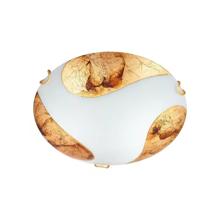 Aplique Plafón E27 30cm Cristal Blanco Estilo Clásico Metal IP20 ART  RABALUX - 1
