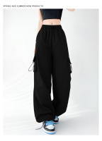 Pantalones Deportivos Casual Para Mujer Con Pierna Ancha Algodón Quick-Dry Cintura Alta Pantalones De Correr Al Aire Libre Pantalones De Baile Sueltos - details 15