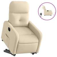 vidaXL Sillón eléctrico reclinable elevable de tela Gris claro, Gris oscuro, Negro Sillon Dormitorio Sillon Comodos Silla Relax Sillón Sofá - details 4