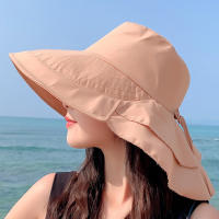 Gorro De Paseo Para Mujer Verano Protección UV Amplio Con Cola De Caballo Plegable Para Playa Y Viajes Estilo Panama - details 10
