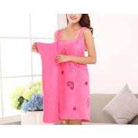 Falda de baño suave y absorbente para mujer, ideal para sauna, spa y ducha, color rojo y rosa. - details 1