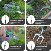 Herramientas de jardinería, juego de 11 herramientas de acero inoxidable, caja de regalo con bolsa de herramientas resistente - details 4