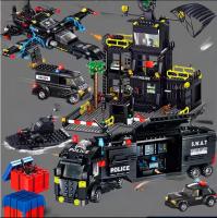 Conjunto De Modelos Militares SWAT Estación De Policía Carcel Y Barco Para Juguete DIY De Bloques De Construcción Unisex - details 2
