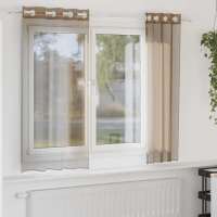 Cortinas de gasa con ojales vidaXL 2 uds 140x175 cm en color Verde manzana/Rosa/Amarillo y más | protección solar decorativa para ventanas hogar oficina dormitorio fácil de instalar - details 3