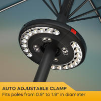 Luz de Paraguas de Patio LED Luz Nocturna de Camping de 3 Modos con Abrazadera Ajustable - details 4