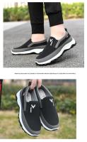 Zapatos De Tela Para Hombre Verano/Otoño Transpirables Antideslizantes Con Suela Suave Y Cómodos Zapatillas Casuales De Caña Baja Material Superior PU - details 9
