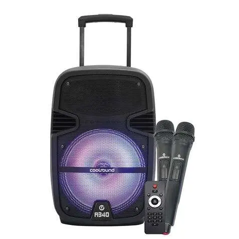 Altavoz Amplificado Coolsound A340 Bluetooth 250W 8” con Micrófonos Inalámbricos y Batería - 1