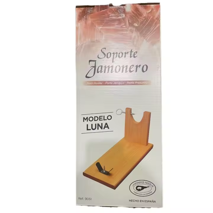 Soporte Jamonero Modelo Luna de Jamoneros Indesur: Hecho en España, Ideal para Presentar y Cortar Jamón - 1