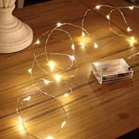 Luz De Navidad LED 100 LEDs 10m Cobre Pulido Alimentada Por Batería Luz Faeira Caliente Blanco Para Habitación Fiesta Christmas - details 3