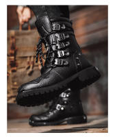 Botas De Ciclismo Para Hombres De Cuatro Estaciones Botas De Motocicleta Al Aire Libre De Talla Grande Altas En Cuero Casual Antideslizantes Estilo Británico - details 11