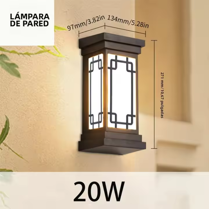 Lámpara De Pared Exterior LED Impermeable IP66 Iluminación Moderna Para Porche Balcones Jardines Luz Exterior Incluye Bombilla Fuente De Alimentación AC Vínculo 85-265V - 1