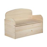 Banco Almacenaje con Respaldo de Madera Maciza de Pino Deco - ASTIGARRAGA - details 0