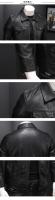 Chaqueta De Cuero Motorizado Para Hombre Talla Grande Con Bolsillos Cierre De Cremallera Negro Estilo Slim Fit Para Primavera Otoño - details 1