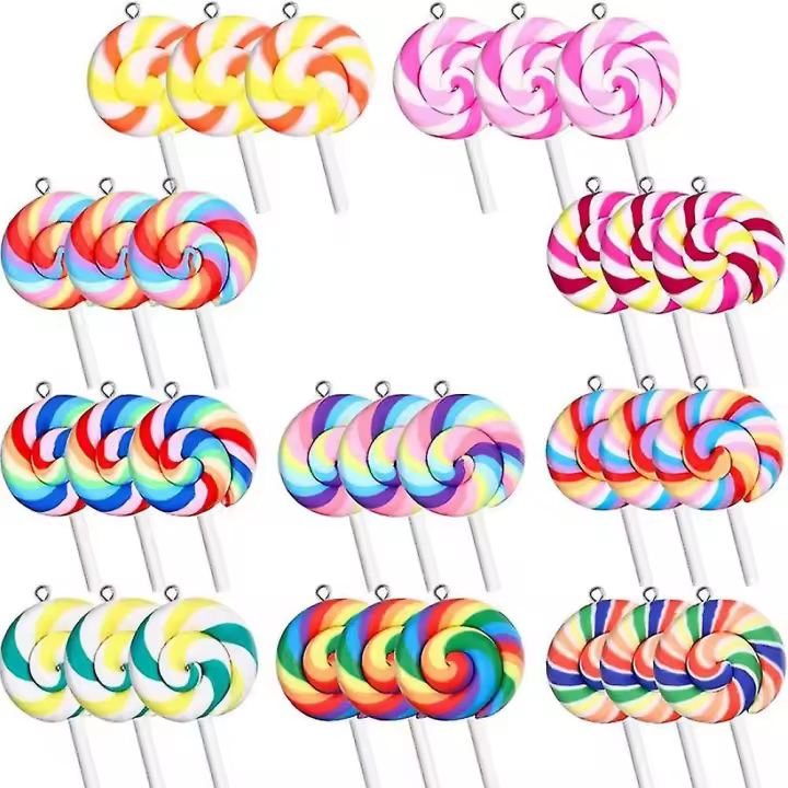Piruletas de colores con Arcilla para manualidades (30 piezas) - 1