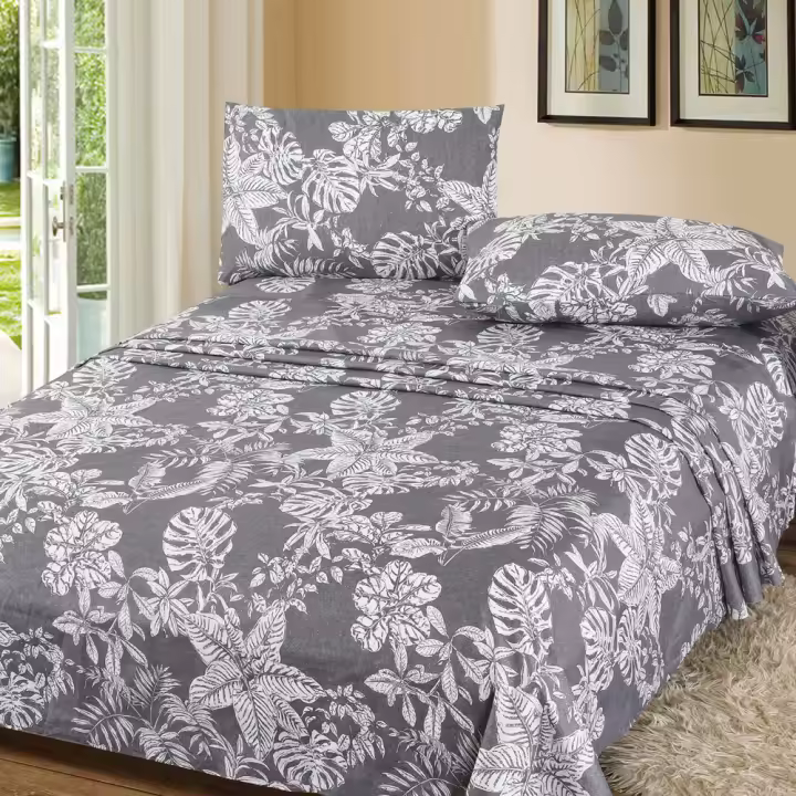 Textilwi - Juego de Sábanas Estampadas Poliéster para Cama 90/105/135/150 - Sábana Bajera Ajustable - Funda Almohada Suave y Cómodo - 1