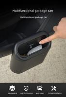 Bandeja De Basura Portátil Para Coche Con Tapa Y Organizador Multifuncional Plegable Caja De Almacenamiento Para Automóvil Material Plástico Forma Redonda - details 1