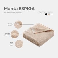 Lanovenanube - Colcha multiusos para sofá y cama ESPIGA. Manta foulard cómoda y práctica. Medida 120x180 cm - details 0