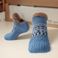 Calcetines Térmicos Para Hombre Y Mujer Invierno Calientes Cortos De Algodón Grueso Suaves Antideslizantes Para El Hogar Y Dormir Fuzzy Fluffy - details 1