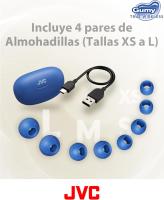 JVC Auriculares Inalámbricos Bluetooth Deportivos | Control Táctil | 3 Modos de Sonido | 24h de Batería | Bluetooth 5.3 | Almohadillas 4 Tallas XL a S | Resistente a Salpicaduras | - HA-Z77t Carga rápida para 85 minutos de reproducción - Con solo 15 minut - details 2