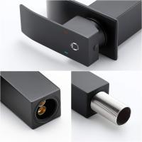 Grifo de lavabo negro-grifo mezclador de baño-grifo de cascada para lavabo sólido-grifos de calidad estupenda (negro) - details 3