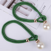 Paquete De 2 Correas Para Cortinas De Lujo Con Perlas Decorativas Accesorios Para Cortinas De Algodón Material De Lana - details 2