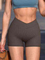 Shorts De Yoga Para Mujer Cintura Alta Levanta Glúteos Sin Costuras Fitness Ejercicio Correr Ciclismo Shorts De Gimnasio - details 2