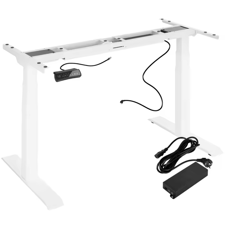 Tectake - Estructura para mesa Denis 110-190 x 68 x 58-123 cm  Eléctrica y ajustable en altura sin escalonamientos  Anchura variable  Motores silenciosos y de gran potencia en el armazón - 1