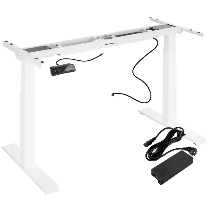 Tectake - Estructura para mesa Denis 110-190 x 68 x 58-123 cm  Eléctrica y ajustable en altura sin escalonamientos  Anchura variable  Motores silenciosos y de gran potencia en el armazón - 1