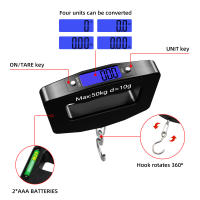 Báscula De Equipaje Digital Portátil 50kg/110lb Con Luz Trasera Función Tare 4 Unidades (g/kg/oz/lb) Perfecta Para Viajes - details 10