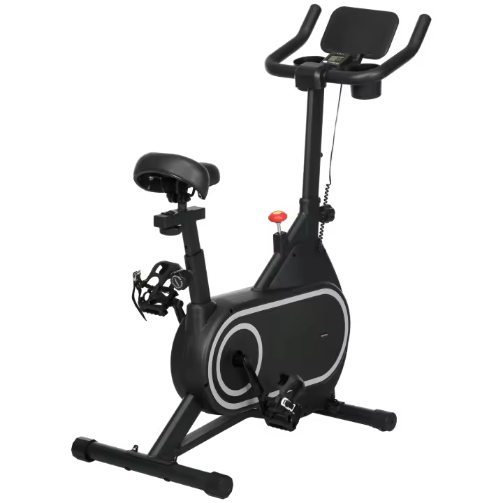 SPORTNOW Bicicleta Estática Bicicleta de Fitness con Resistencia Ajustable en 8 Niveles Pantalla LCD Volante Silencioso y Soporte para Botella Carga 150 kg para Entrenamiento en Hogar Gimnasio - 1