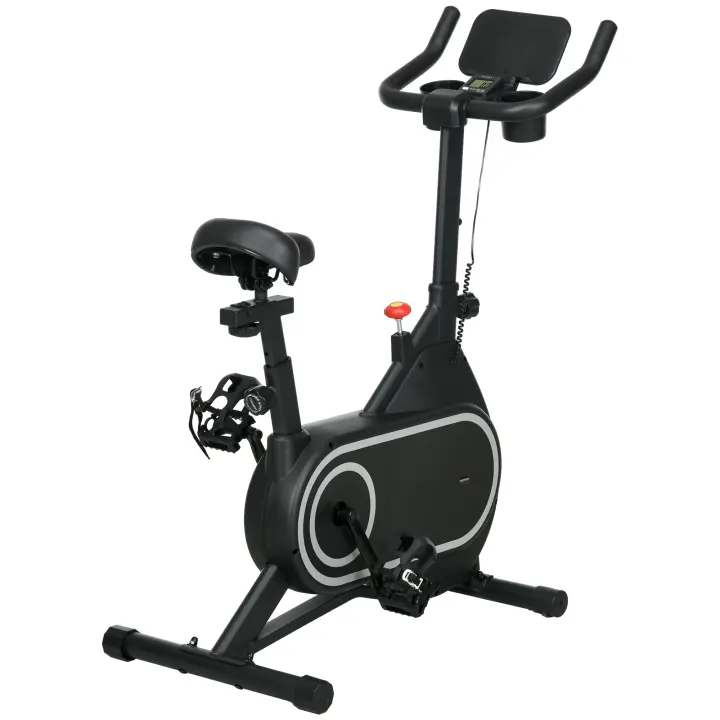 SPORTNOW Bicicleta Estática Bicicleta de Fitness con Resistencia Ajustable en 8 Niveles Pantalla LCD Volante Silencioso y Soporte para Botella Carga 150 kg para Entrenamiento en Hogar Gimnasio - 1