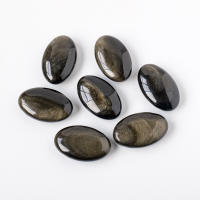 Piedra De Cristal Natural Obsidiana Amarilla Para Palma De La Mano Juguete De Pulgar Para Compresión Caliente Sanación Salud Energía Gemas Regalos Familiar - details 2