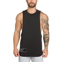 Camiseta De Gimnasio Para Hombres Transpirable Verano Cuerpo Entrenamiento Sin Mangas Algodón Estilo Deportivo Casual - details 1