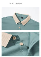 Camisa POLO Para Hombre Verano Moda Seda De Hielo Secado Rápido Manga Corta T-shirt Color Sólido Suelta Collar De Negocios Algodón Puro Top - details 20