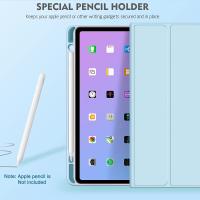 Funda con teclado universal para iPad Air5/Air4/Air6-10.9/11 de 10.9 pulgadas con panel táctil, ultrafina, de PU, con retroiluminación de 7 colores y teclado inalámbrico magnético Bluetooth. - details 0