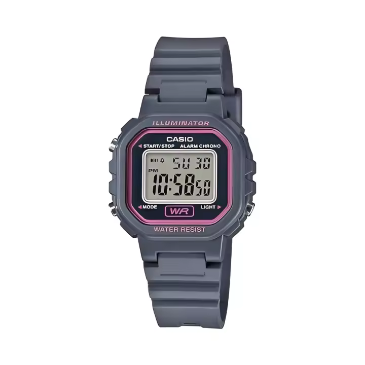 RELOJ Casio Digital LA-20WH-8A para Mujer con Alarma y Luz LED - Resistente Al Agua - 1