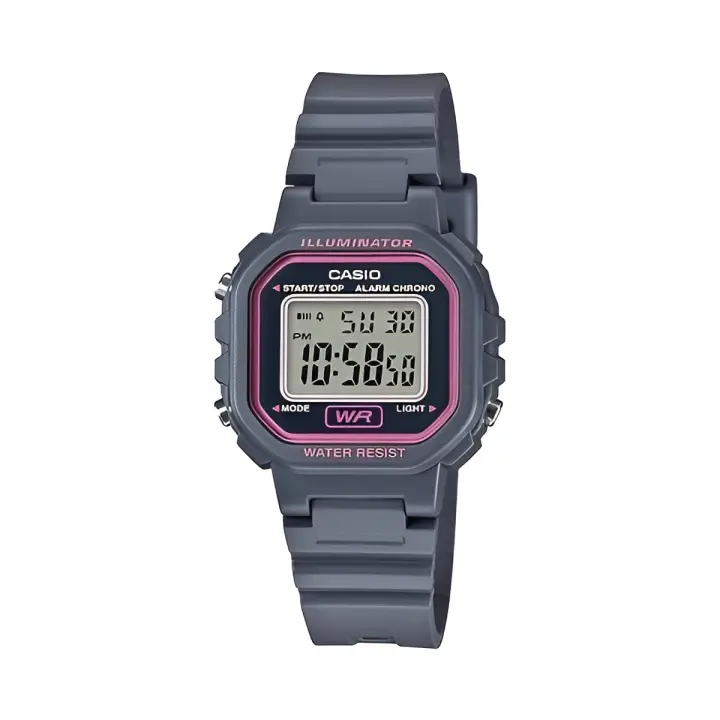 RELOJ Casio Digital LA-20WH-8A para Mujer con Alarma y Luz LED - Resistente Al Agua - 1