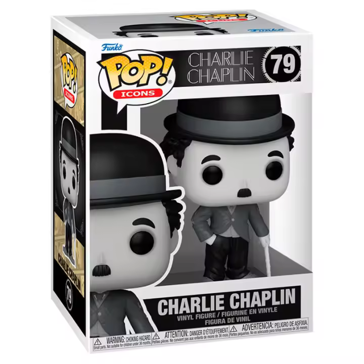 Figura Pop Charlie Chaplin-Figura de Vinilo Coleccionable - Idea de Regalo- Mercancia Oficial - Juguetes para Niños y Adultos - Movies Fans - Muñeco para Coleccionistas y Exposición - 1