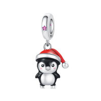 Encantador Colgante De Pingüino Navideño En Plata De Ley 925 Para Pulseras De Bangle Joyería Para Mujer Accesorio DIY Para Fiestas - details 5