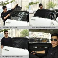 2pcs Cortinas De Sol Para Coche Protección Contra Mosquitos Malla De Repelente De Sol Visera UV Para Ventanas Lateral Material De Tela Estándar - details 3