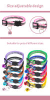 Collar Reflectivo Para Gatos Con Campana Y Material Suave Cuello Rompiendo Ajustable Seguridad Elástica Colors Pet Products - details 6