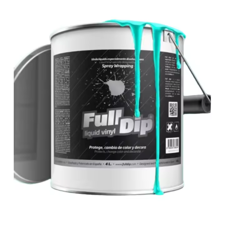 AutoFullCar - Vinilo líquido  Full Dip Verde Paraíso - Formato Bote 4 litros - Listo para Aplicar - 1