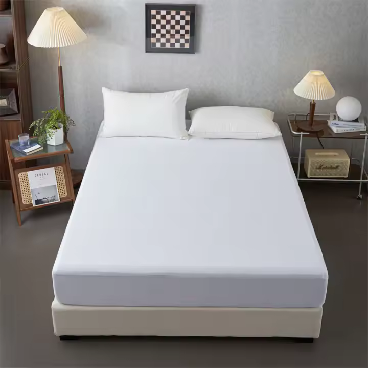 PROTECTOR DE COLCHON IMPERMEABLE  RIZO -  ADAPTABLE LARGOS 190/200CM, ELASTICO, SIN TRATAMIENTO QUIMICOS, LAVABLE, ANTIACAROS, EXTRASUAVE,NO NECESITA PLANCHAR 100%POLIESTER - 1