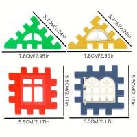 Bloques De Construcción Plásticos Coloridos Para Crear Puzle Juego Educativo STEM Abierta De Ventanas Interlocking Para Niños De 6 a 12 Años - details 1