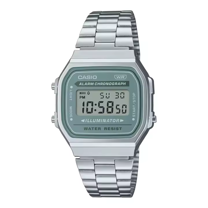 Reloj CASIO Vintage A168WA-3AYES - Digital color plateado - Resistente al agua - 1