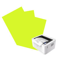 00564-52 Papel autoadehsivo de color amarillo fluorescente A4  21*29.7CM, etiqueta adhesiva para impresoras. - details 1